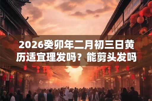 2026癸卯年二月初三日黄历适宜理发吗？能剪头发吗