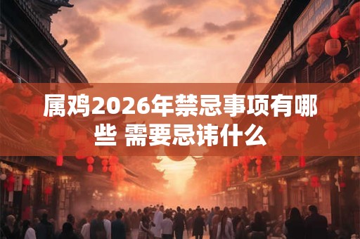 属鸡2026年禁忌事项有哪些 需要忌讳什么