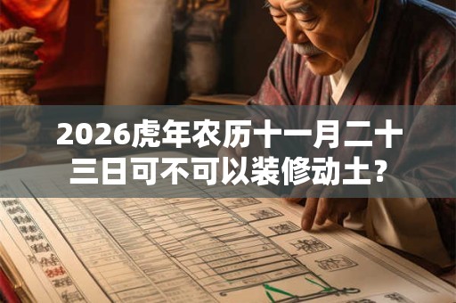 2026虎年农历十一月二十三日可不可以装修动土？