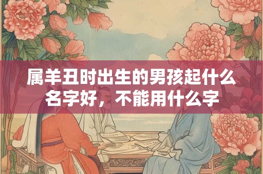 属羊丑时出生的男孩起什么名字好，不能用什么字