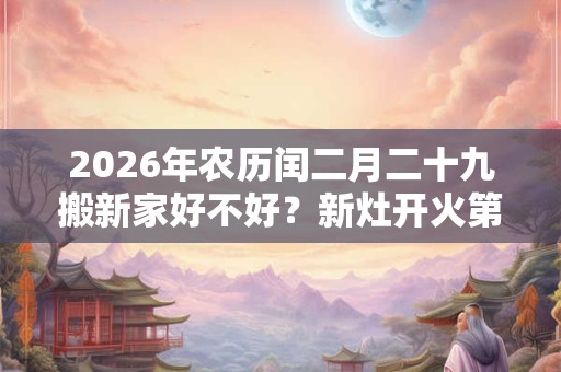 2026年农历闰二月二十九搬新家好不好？新灶开火第一顿吃什么？