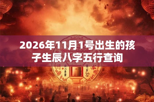 2026年11月1号出生的孩子生辰八字五行查询