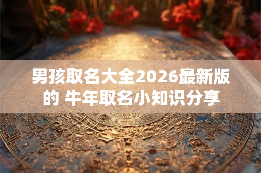 男孩取名大全2026最新版的 牛年取名小知识分享
