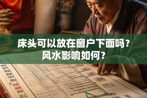 床头可以放在窗户下面吗？风水影响如何？