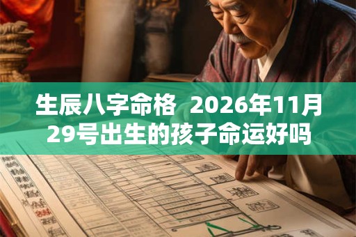 生辰八字命格  2026年11月29号出生的孩子命运好吗