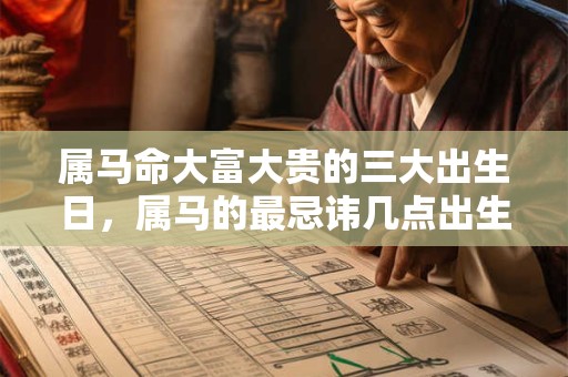 属马命大富大贵的三大出生日，属马的最忌讳几点出生？