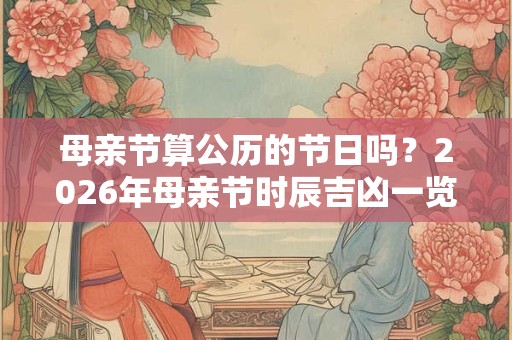 母亲节算公历的节日吗？2026年母亲节时辰吉凶一览