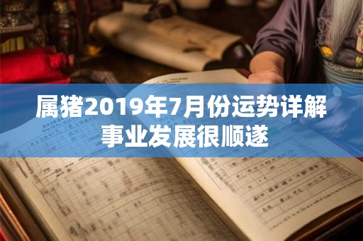 属猪2019年7月份运势详解 事业发展很顺遂