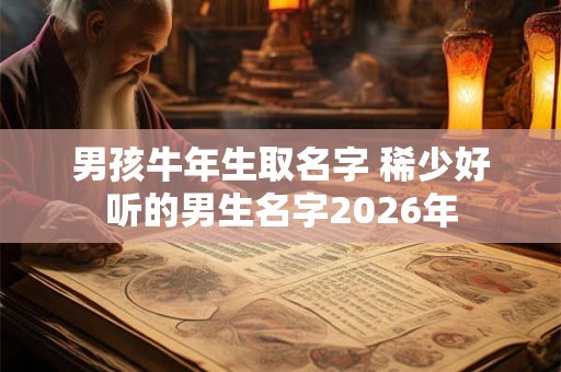 男孩牛年生取名字 稀少好听的男生名字2026年