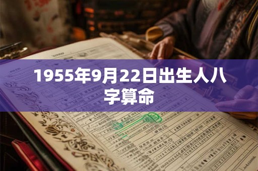 1955年9月22日出生人八字算命