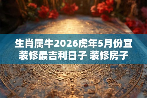 生肖属牛2026虎年5月份宜装修最吉利日子 装修房子佳期