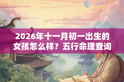 2026年十一月初一出生的女孩怎么样？五行命理查询