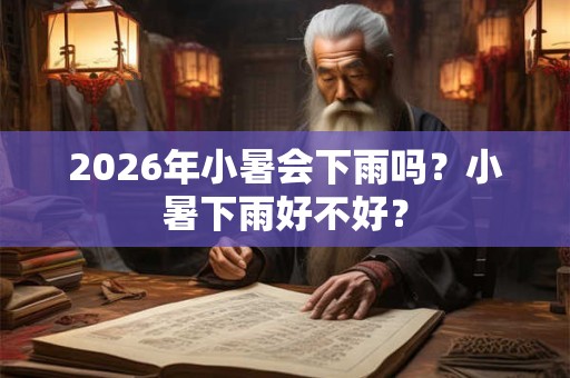 2026年小暑会下雨吗？小暑下雨好不好？
