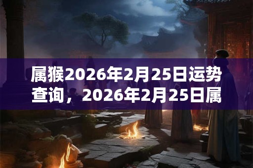 属猴2026年2月25日运势查询，2026年2月25日属猴人运势好吗？