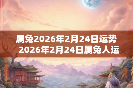 属兔2026年2月24日运势  2026年2月24日属兔人运势详解