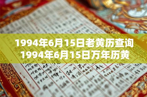1994年6月15日老黄历查询 1994年6月15日万年历黄道吉日