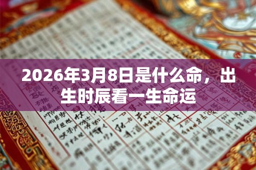 2026年3月8日是什么命，出生时辰看一生命运