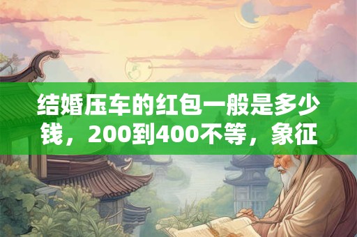 结婚压车的红包一般是多少钱，200到400不等，象征着好事成双