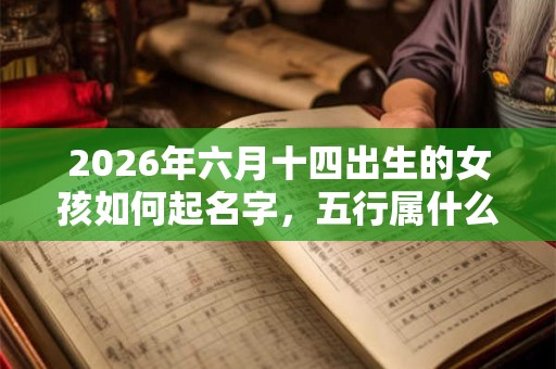 2026年六月十四出生的女孩如何起名字，五行属什么