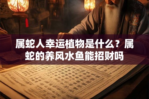 属蛇人幸运植物是什么？属蛇的养风水鱼能招财吗