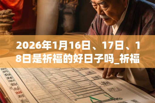 2026年1月16日、17日、18日是祈福的好日子吗_祈福可以吗