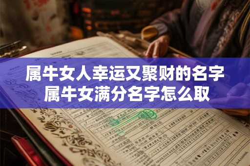 属牛女人幸运又聚财的名字 属牛女满分名字怎么取