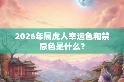 2026年属虎人幸运色和禁忌色是什么？