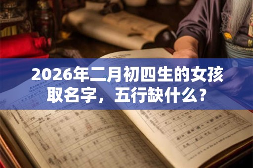 2026年二月初四生的女孩取名字，五行缺什么？