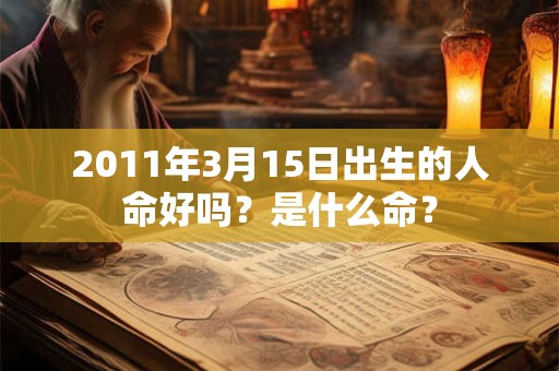 2011年3月15日出生的人命好吗？是什么命？