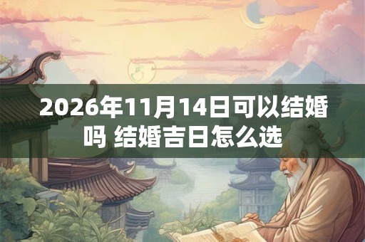 2026年11月14日可以结婚吗 结婚吉日怎么选