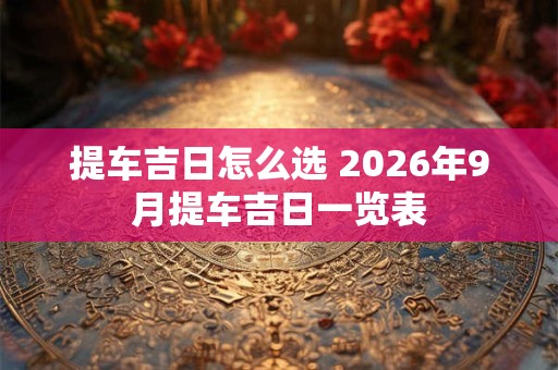 提车吉日怎么选 2026年9月提车吉日一览表