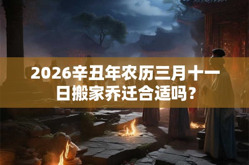 2026辛丑年农历三月十一日搬家乔迁合适吗？