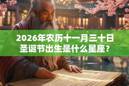 2026年农历十一月三十日圣诞节出生是什么星座？