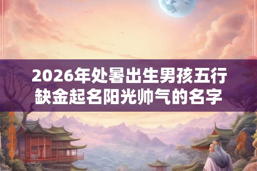 2026年处暑出生男孩五行缺金起名阳光帅气的名字