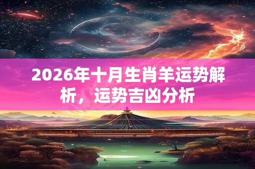 2026年十月生肖羊运势解析，运势吉凶分析