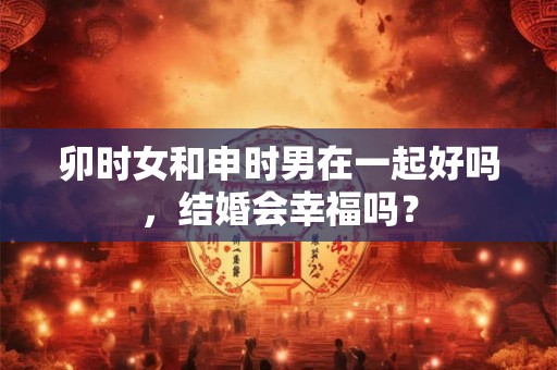 卯时女和申时男在一起好吗，结婚会幸福吗？