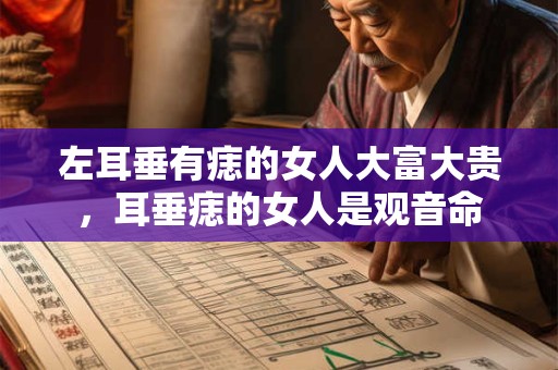左耳垂有痣的女人大富大贵，耳垂痣的女人是观音命