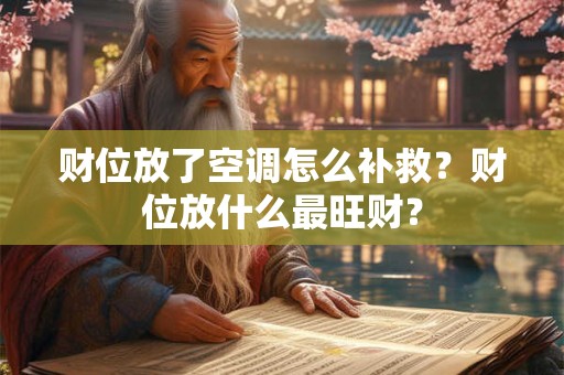 财位放了空调怎么补救？财位放什么最旺财？