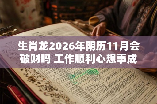 生肖龙2026年阴历11月会破财吗 工作顺利心想事成