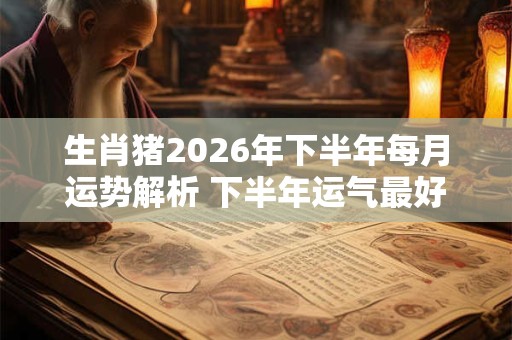 生肖猪2026年下半年每月运势解析 下半年运气最好的月份