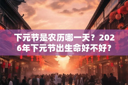 下元节是农历哪一天？2026年下元节出生命好不好？