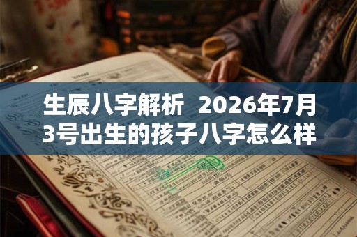 生辰八字解析  2026年7月3号出生的孩子八字怎么样
