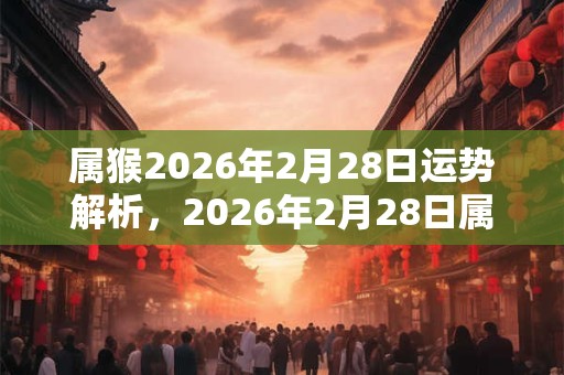 属猴2026年2月28日运势解析，2026年2月28日属猴人运势