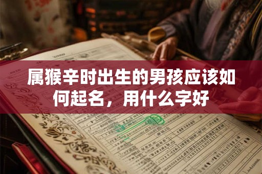 属猴辛时出生的男孩应该如何起名，用什么字好
