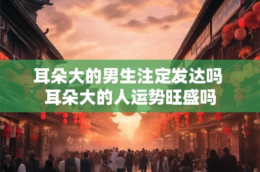 耳朵大的男生注定发达吗 耳朵大的人运势旺盛吗