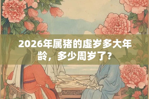 2026年属猪的虚岁多大年龄，多少周岁了？