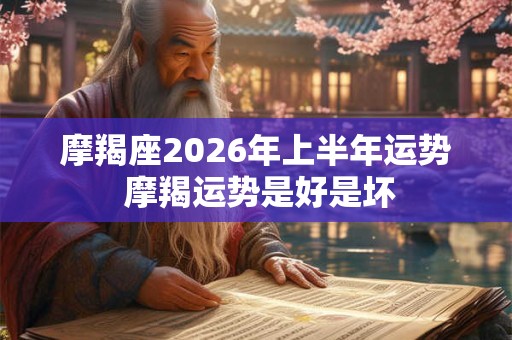 摩羯座2026年上半年运势 摩羯运势是好是坏