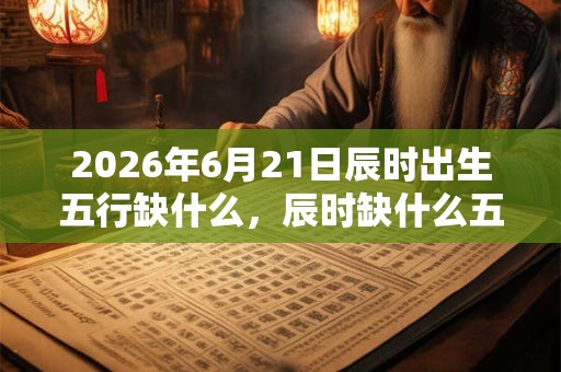2026年6月21日辰时出生五行缺什么，辰时缺什么五行