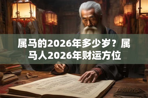 属马的2026年多少岁？属马人2026年财运方位