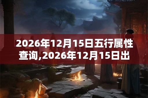 2026年12月15日五行属性查询,2026年12月15日出生五行属什么